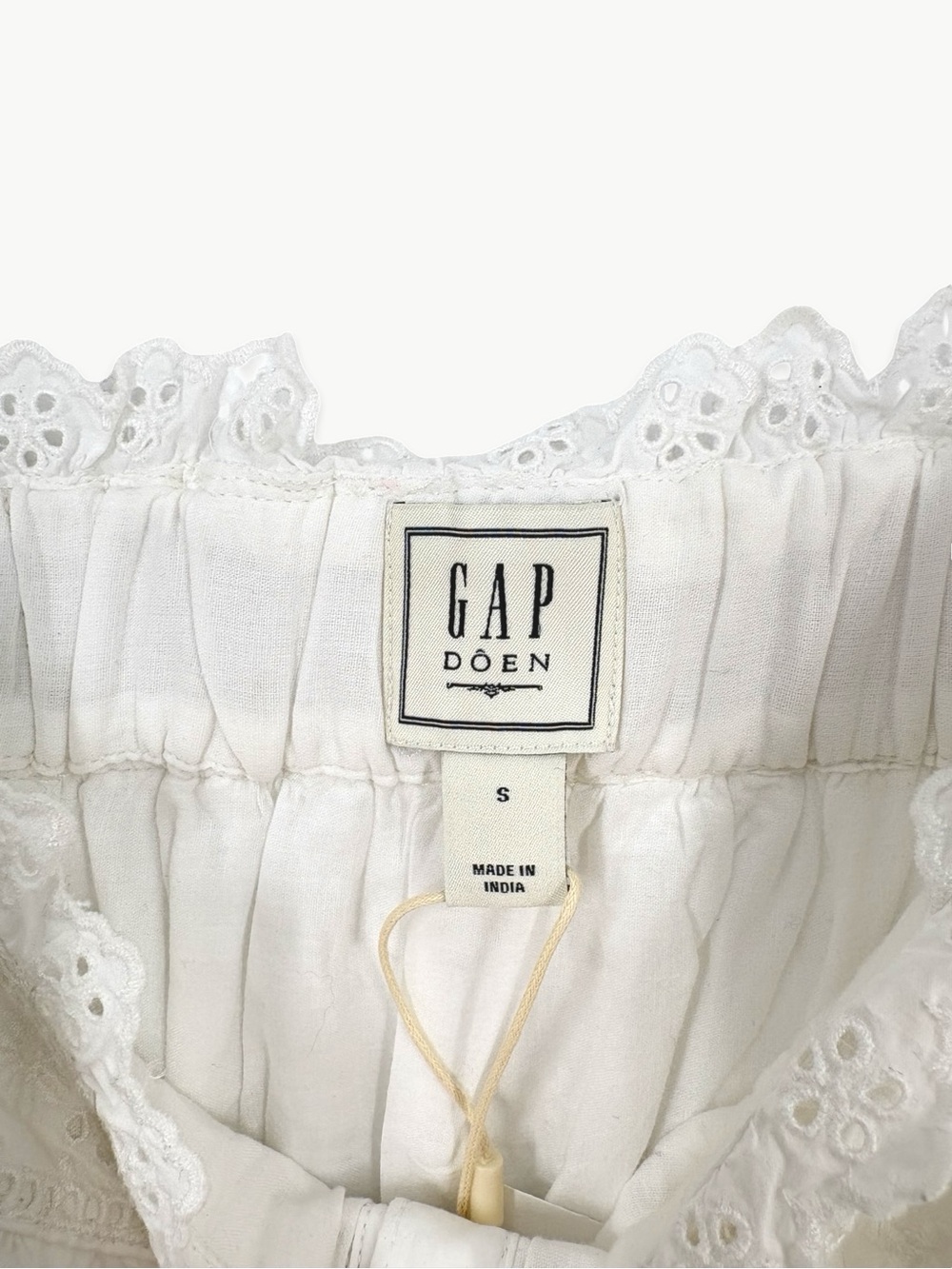 Gap × DÔEN Eyelet Midi Dress Size Small White Cottagecore Prairie Romantic NWT - Picture 4 of 15